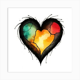 Broken Heart 3 Art Print