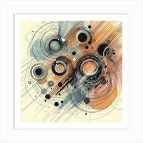 Abstract Circles Canvas Print 6 Art Print