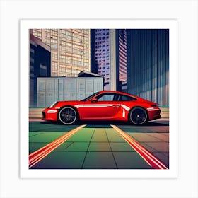 Porsche Le' Comica Art Print