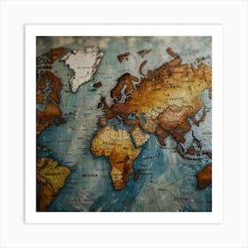 World Map 13 Art Print