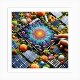 Solar Flower Art Print