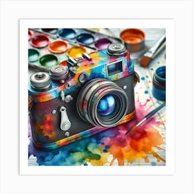 Colorful Camera 1 Art Print