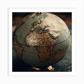 World Globe Art Print