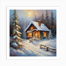 Cabin In The Woods 1 Art Print