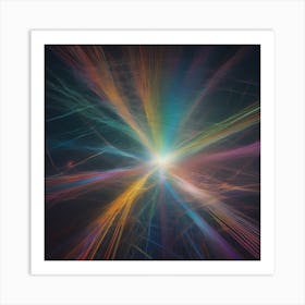 Abstract Light Burst 2 Art Print