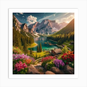 Alpine Landscape Art Print