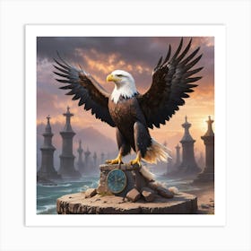 Eagle On A Pedestal Art Print