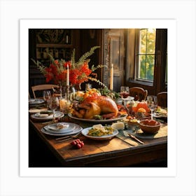 Firefly Elegant Thanksgiving Feast With Rustic Charm 16441 (2) Art Print