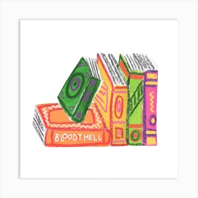 Bloody Hell Books Square Art Print