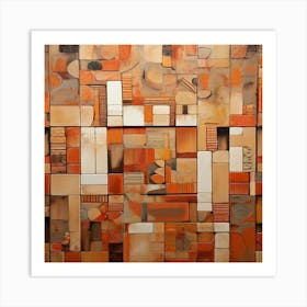 Default Design A Geometric Pattern In Warm Tones To Add A Touc 3 Art Print