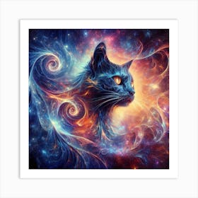 Galaxy Cat Art Print