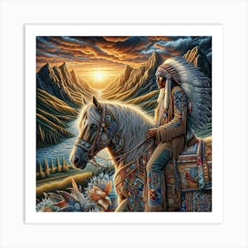 Creative Horse Beauty Illustration Nr 98 Art Print