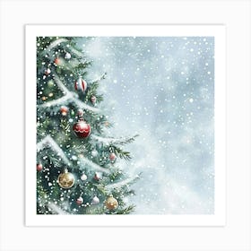 Christmas Inspired Banner Texture With Snowy Bac 1718395075 4 Art Print