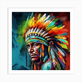 Indian Headdress 2 Art Print