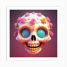 Day Of The Dead Skull 9 Art Print