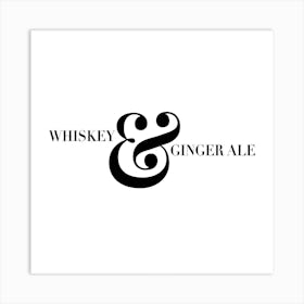 Whiskey And Ginger Ale Square Art Print