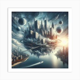 Futuristic Cityscape 2 Art Print