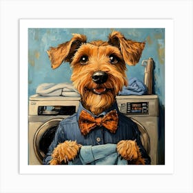 Laundry Airedale 13 Art Print