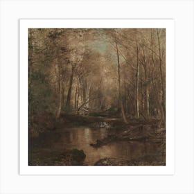 Stream In The Woods Art Print