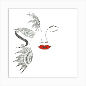 Face Of A Woman 1 Art Print