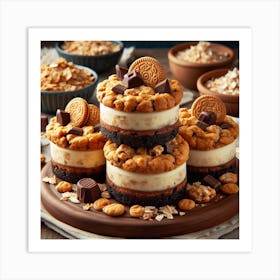 Oatmea Cookie cheesecake Art Print