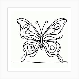 Butterfly Picasso style 1 Art Print