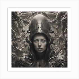 Futuristic Woman 2 Art Print