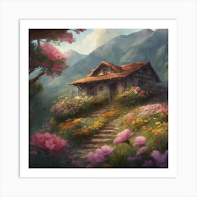 House In The Mountains Art Print