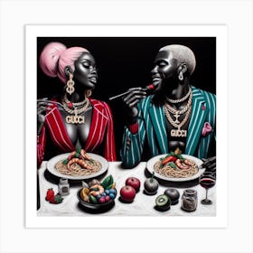 Gucci Dinner Art Print