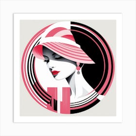 Woman In A Hat 17 Art Print