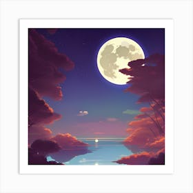 Full Moon In The Sky 1 Art Print