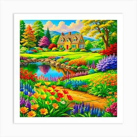 Garden Scene Art Print