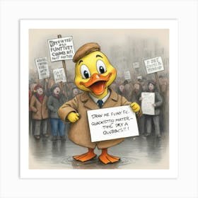 Duck Protest 2 Art Print