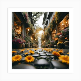 Flower Street Art Print