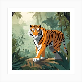 Tiger In The Jungle 19 Art Print