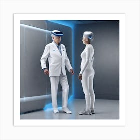 Futuristic Couple 9 Art Print