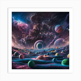 Planets In Space 1 Art Print