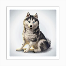 Husky Dog 1 Art Print