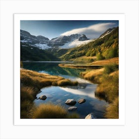 Lake In The Mountains 41 Art Print