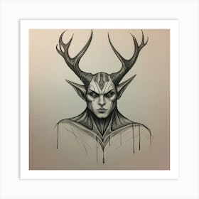 Demon Head 1 Art Print