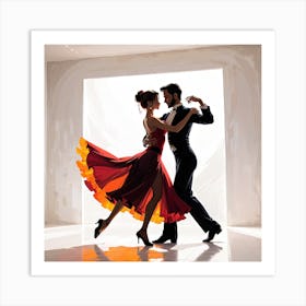 Couple Dancing Tango Art Print