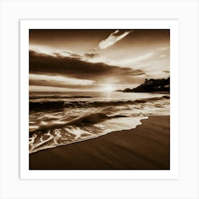 Sunset On The Beach 940 Art Print