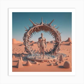 Man In The Desert 184 Art Print