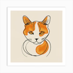 Orange Cat Art Print