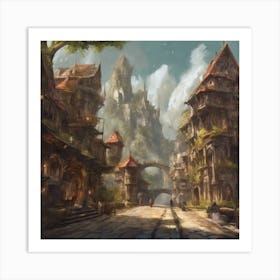 Fantasy City 68 Art Print