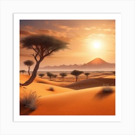 Sahara Desert Landscape 13 Art Print