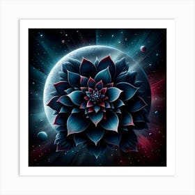 Flower In Space Art Print