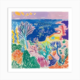 Seaside Doodle Matisse Style 11 Art Print