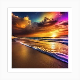 Sunset On The Beach 188 Art Print