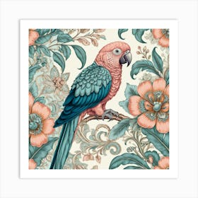 Pink Parrot Art Print